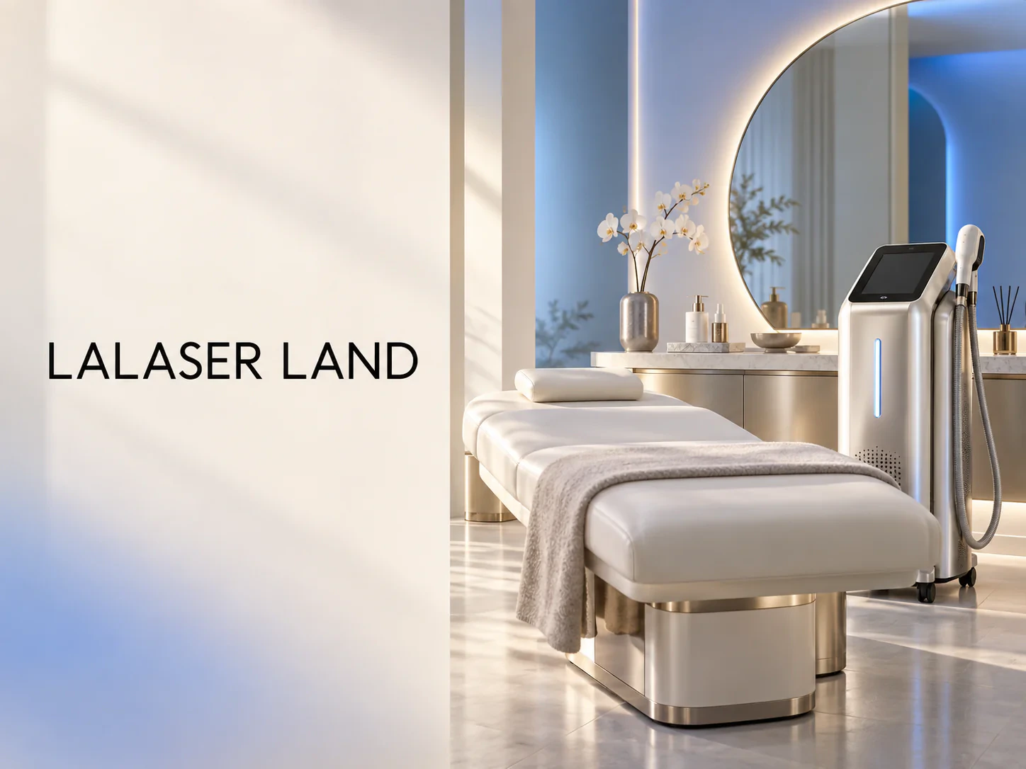 Интерьер студии Lalaser Land с оборудованием для лазерной эпиляции